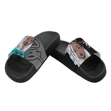 Load image into Gallery viewer, &quot;Celebrate The Female&quot; Men&#39;s Slide Sandals - Blk/Gray/Pink
