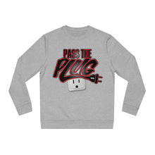 Load image into Gallery viewer, &quot;Pass The Plug&quot; (Blk/Red letters-Low Plug) Sweatshirt
