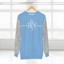 Load image into Gallery viewer, &quot;Leather Sleeve&quot;  Carolina Blue Sweatshirt
