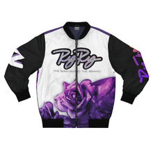 Load image into Gallery viewer, &quot;Purple Roses&quot; Bomber Jacket
