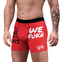 Load image into Gallery viewer, We Fukn Men&#39;s Red/Blk/White Boxer Briefs
