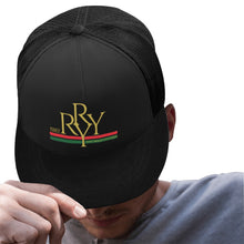 Load image into Gallery viewer, &quot;Royal logo&quot; blk on blk trucker hat
