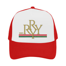 Load image into Gallery viewer, &quot;Royal logo&quot; red trucker Hat
