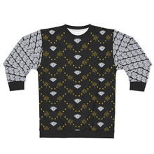 Load image into Gallery viewer, &quot;Black &amp; Gold&quot; Pattern Sweatshirt
