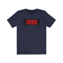 Load image into Gallery viewer, &quot;Iowa Nigga&quot; Red/Black Text Short Sleeve Tee
