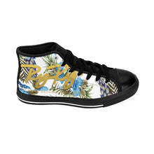 Load image into Gallery viewer, &quot;Hawaii Blue&quot; (Gold Text) Men&#39;s Shoes
