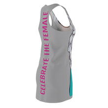 Load image into Gallery viewer, &quot;Celebrate The Female&quot; Gray Racerback Dress
