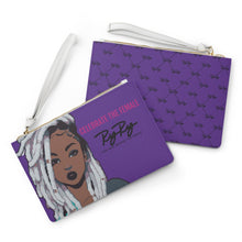 Load image into Gallery viewer, &quot;Celebrate The Female&quot; Dark Purple Clutch Bag
