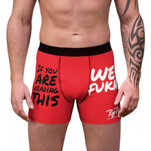 Load image into Gallery viewer, We Fukn Men&#39;s Red/Blk/White Boxer Briefs
