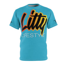 Load image into Gallery viewer, Litty LifeStyle AOP Aqua Tee
