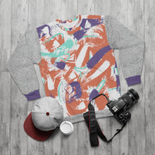 Load image into Gallery viewer, &quot;Festive&quot; (Purple orange &amp; white) sweatshirt
