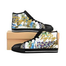 Load image into Gallery viewer, &quot;Hawaii Blue&quot; (Gold Text) Men&#39;s Shoes
