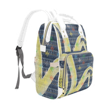 Load image into Gallery viewer, &quot;Royal BlueJean Pattern&quot; Diaper Backpack
