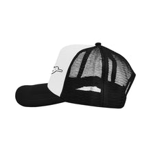 Load image into Gallery viewer, &quot;Outline&quot; blk/white trucker Hat
