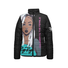 Load image into Gallery viewer, &quot;Celebrate The Female&quot; Blk Padded Women&#39;s Jacket
