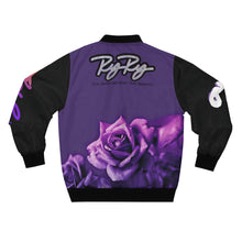 Load image into Gallery viewer, &quot;Purple Roses&quot; Bomber Jacket
