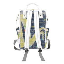 Load image into Gallery viewer, &quot;Royal BlueJean Pattern&quot; Diaper Backpack
