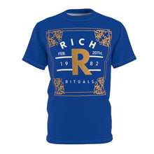 Load image into Gallery viewer, &quot;Rich Rituals&quot; Blue Poly Tee
