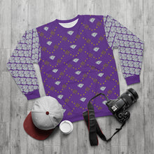 Load image into Gallery viewer, &quot;Purp &amp; Gold&quot; Pattern Sweatshirt
