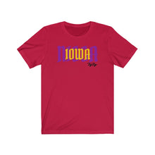 Load image into Gallery viewer, &quot;Iowa Nigga&quot; Purple/Gold Text Short Sleeve Tee
