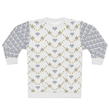 Load image into Gallery viewer, &quot;White Gold &amp; Blue&quot; Pattern Sweatshirt
