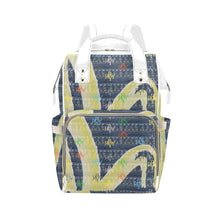 Load image into Gallery viewer, &quot;Royal BlueJean Pattern&quot; Diaper Backpack
