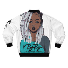 Load image into Gallery viewer, &quot;Celebrate The Female&quot; White/Blk/Pink Bomber Jacket
