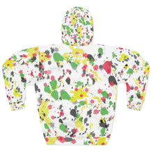 Load image into Gallery viewer, &quot;Paint Splatter&quot; green blk yellow red Hoodie
