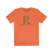 Load image into Gallery viewer, &quot;Rich Rituals&quot; Bronze Text- Short Sleeve Tee
