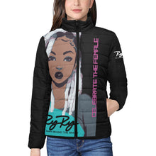 Load image into Gallery viewer, &quot;Celebrate The Female&quot; Blk Padded Women&#39;s Jacket
