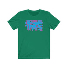 Load image into Gallery viewer, &quot;Money Traps&quot; Turquoise/Pink Text Short sleeve Tee
