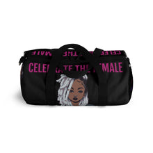 Load image into Gallery viewer, &quot;Celebrate The Female&quot; Black Duffel Bag
