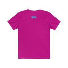 Load image into Gallery viewer, &quot;Money Traps&quot; Turquoise/Pink Text Short sleeve Tee
