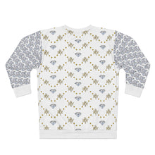 Load image into Gallery viewer, &quot;White Gold &amp; Blue&quot; Pattern Sweatshirt
