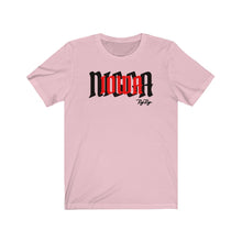 Load image into Gallery viewer, &quot;Iowa Nigga&quot; Red/Black Text Short Sleeve Tee
