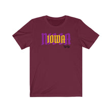 Load image into Gallery viewer, &quot;Iowa Nigga&quot; Purple/Gold Text Short Sleeve Tee
