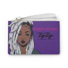 Load image into Gallery viewer, &quot;Celebrate The Female&quot; Dark Purple Clutch Bag
