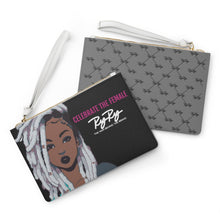 Load image into Gallery viewer, &quot;Celebrate The Female&quot; Blk/Gray/White Clutch Bag
