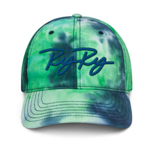 Load image into Gallery viewer, Tie Dye Hat - Blue &amp; Green Logo
